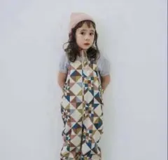 しまむら　ソフトチーズ　softcheese　パッチワークサロペット　120cm