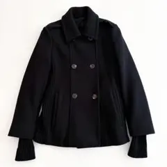 MaxMara STUDIO ウールPコート 黒 40 ショートコート