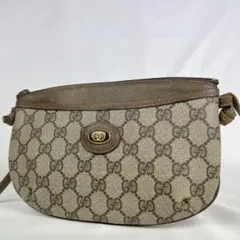 GUCCI グッチ GGスプリーム ショルダーバッグ PVC レザー ベージュ