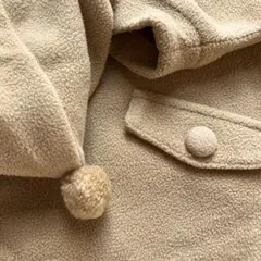 レトロCOMME CA ISM ベージュ フリースジャケット 50-80cm