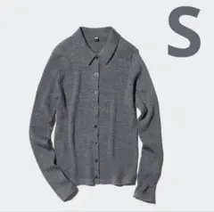 UNIQLO メリノリブポロカーディガン