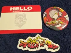 Crazy Raccoon　だるまいずごっど　CRストア　缶バッジ　ステッカー