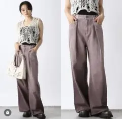 ほぼ未使用◎ JEANASIS タックデニムワイドパンツ