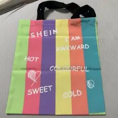 ［セール中］SHEIN マルチカラー ストライプ トートバッグ