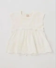 petit main レースカットチュニック 120