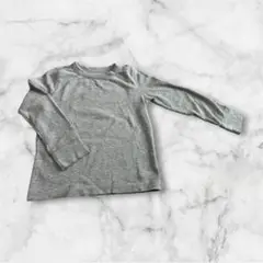 美品◎babyGap グレー 長袖カットソー 110cm ワッフル