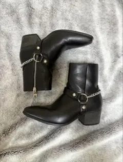 ZARA ハーネスブーツ ブラック 44 ZARA ハーネスブーツ ブラック 44 - メルカリ