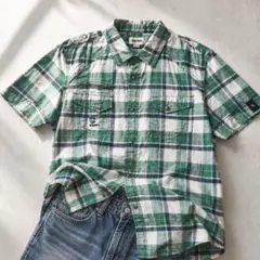 DIESEL 半袖 ウエスタンチェックシャツ ギミック ポケットY2Kのサムネイル