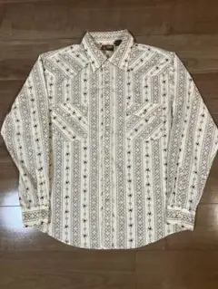 00s スカル スター 長袖ウエスタンシャツ M Y2K ルード系 美品