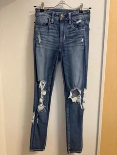 American Eagle スキニーデニム ダメージ加工