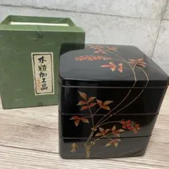 ⭐️ 会津塗 天然木 松蒔絵 三段重 美品 ⭐️ Yahoo!オークション -「会津塗 重箱」(重箱) (漆芸)の落札相場