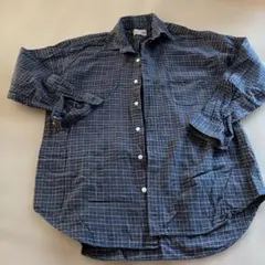 メンズ　チェック　長袖シャツ　Lサイズ　ネルシャツ