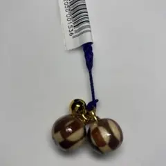 【未使用】箱根　おみやげ　箱根寄木細工　根付け　 ストラップ　鈴付き