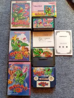 レア！全て箱付き！レトロファミコンソフト！ナムコ　ワギャンランド1・2・3