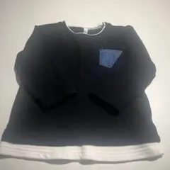 西松屋 黒 長袖 トレーナー ポケット付き