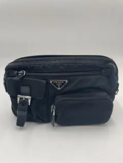 PRADA プラダ 三角プレート クロスボディ ショルダーバッグ ブラック