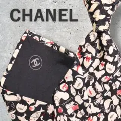 美品 ネクタイ CHANEL シャネル アニマル柄 イタリア製 ココマーク