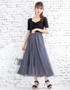 fifth チュールロングスカート