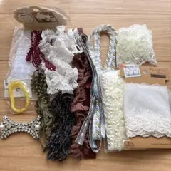 手芸用品　まとめ売り　ハンドメイド　材料　レース　バックル　フリルテープ　など