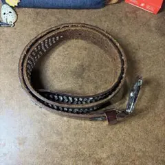 ブラウンレザースタッズベルト