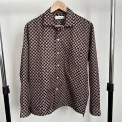 INHERIT 幾何学模様 長袖シャツ S