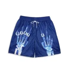 PURPLE BRAND メッシュ ショートパンツ swag drip系 ブルーショートパンツ swag y2k - メルカリ