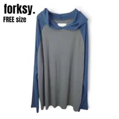 forksy. フォルクシー ラグラン フーディー 長袖 カットソー FREE