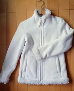 ユニクロ UNIQLO フリースジャケット／レディース／リバーシブル／ホワイトS