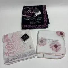 タオルハンカチ　まとめ売り　ANNA SUI、LANVIN、レコンプランニングのサムネイル