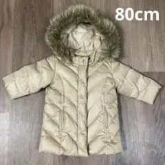 【GAP】ベージュ フード付きキルティングアウター