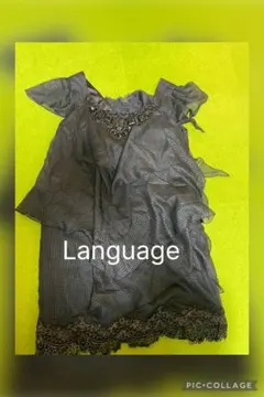 language ビジュー付き チュニック 半袖