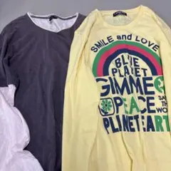 T-GRAPHICS ロゴプリント長袖Tシャツ メンズ