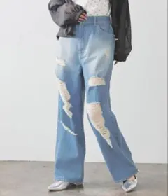 Honeys ダメージデニムパンツ S