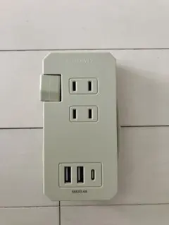 3COINS 電源タップ／2コンセント／3ポート