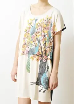 グラニフ　ゲニン スラットキス ラウンドネック 半袖 ワンピース　チュニック