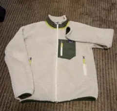 Patagonia フリースジャケット レトロX　クリーム/グリーン