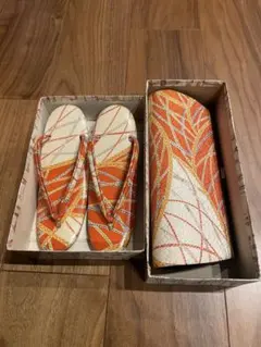 和装 草履バッグセット 約23cm 【新品未使用】橙色