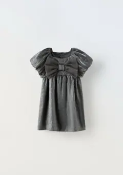 ZARAリボン付きシャイニー ワンピース 92cm