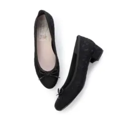 ラウナレアLauna lea balletレースラウンドトゥヒールバレエシューズ