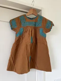 Hug O War 刺繍ブラウス ブラウン　子供服　サイズSのサムネイル