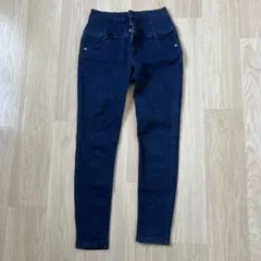 Heather ダークブルー スキニーデニム　ハイウエスト