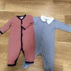PETIT BATEAU ロンパース 2点セット 60cm 67cmのサムネイル
