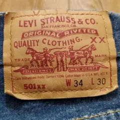 90s USA製 Levi’s 501 濃紺 赤文字 ハチナナ後期 34×30