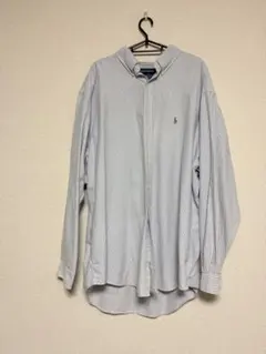 Ralph Lauren 青白ストライプ 長袖シャツ