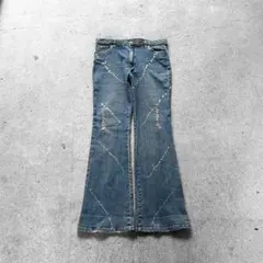 00's vintage デザイン　フレアデニム　アーカイブ　y2k グランジ