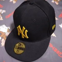 NEW ERA ニューヨークヤンキース キャップ ブラック ゴールド