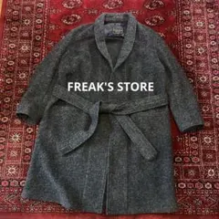 美品✨FREAK'S STORE スライバーガウンコート　メンズ　ウール混グレー