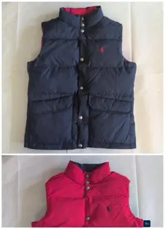 ラルフローレン　リバーシブル　ダウンベスト★美品★150cm