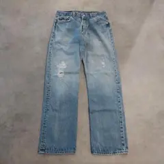 リーバイス501xx W34 クラッシュ 00s Y2K 青 古着 23268