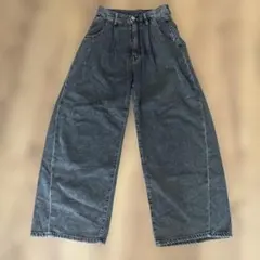 ワイドパンツ ブラック系ウエスト61-89 Mサイズ